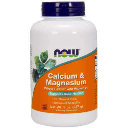 Calcium og magnesium, citratpulver med vitamin D3 - 227g