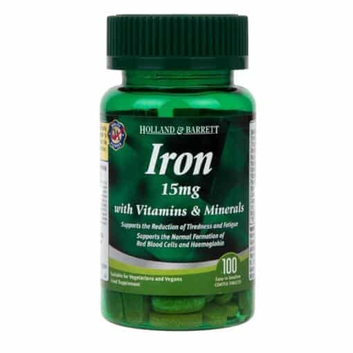 Holland & Barrett - Iron 15mg with Vitamins & Minerals 100 caplets