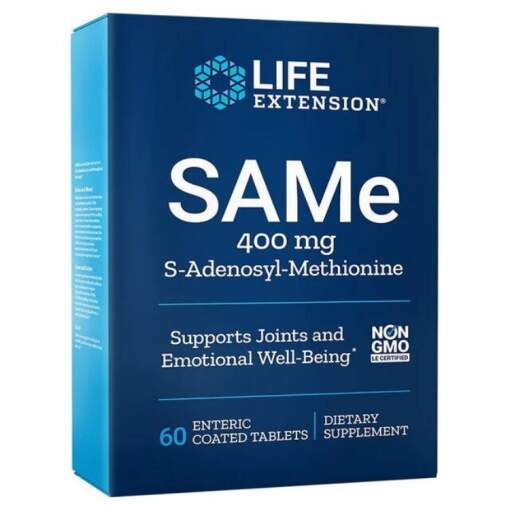 Life Extension - SAMe S-Adenosyl-Methionine 400mg - 60 enteric coated tabs