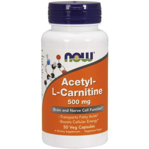 NOW Foods - Acetyl-L-Carnitine 500mg - 50 vcaps