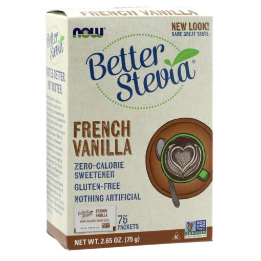 NOW Foods - Better Stevia Packets French Vanilla - 75 packets