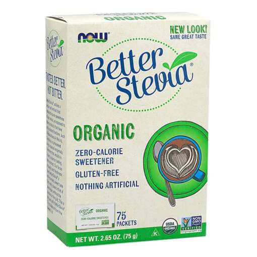 NOW Foods - Better Stevia Packets Organic - 75 packets