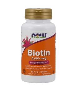NOW Foods - Biotin 5000mcg - 60 vcaps