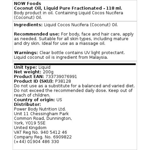 Liquid Pure Fractionated - 118 ml.