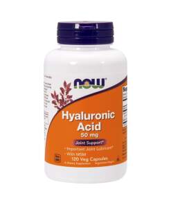 NOW Foods - Hyaluronic Acid with MSM 50mg - 120 vcaps