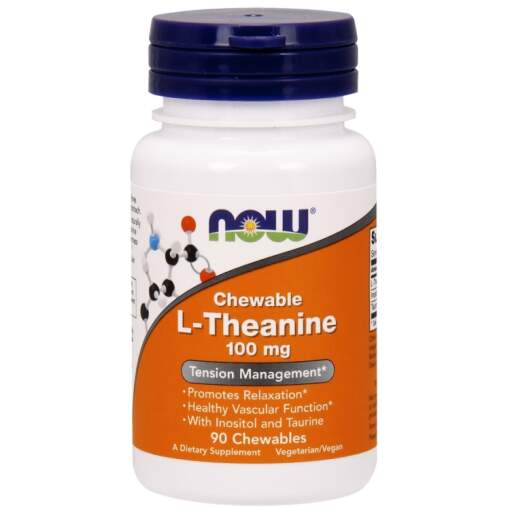 NOW Foods - L-Theanine with Inositol and Taurine 90 chewables