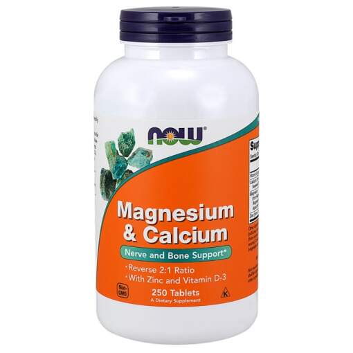 NOW Foods - Magnesium & Calcium with Zinc and Vitamin D3 250 tablets
