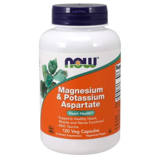 NOW Foods - Magnesium & Potassium Aspartate with Taurine 120 vcaps