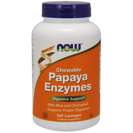 NOW Foods - Papaya Enzyme Chewable - 360 lozenges