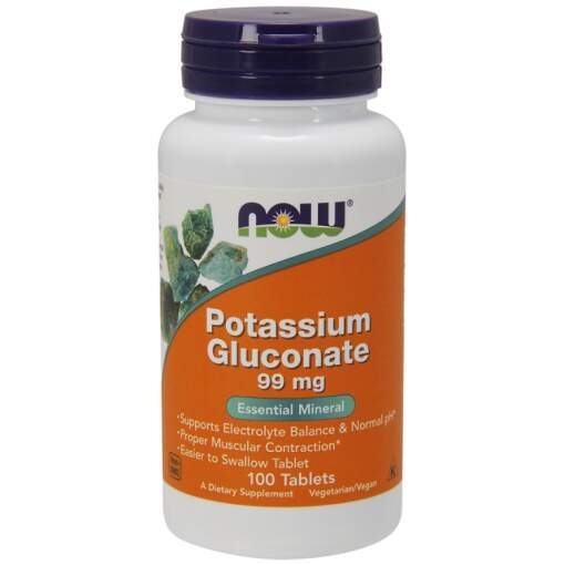 NOW Foods - Potassium Gluconate 99mg - 100 tablets