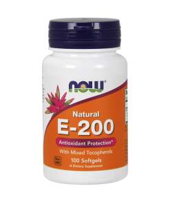 NOW Foods - Vitamin E-200 - Natural (Mixed Tocopherols) 100 softgels