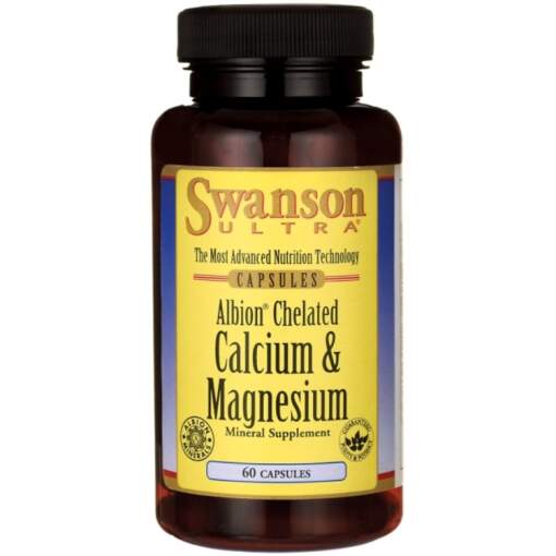 Swanson - Albion Chelated Calcium & Magnesium 60 caps