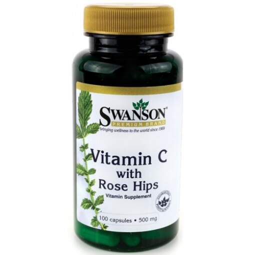 Swanson - Vitamin C with Rose Hips Extract 500mg - 100 caps